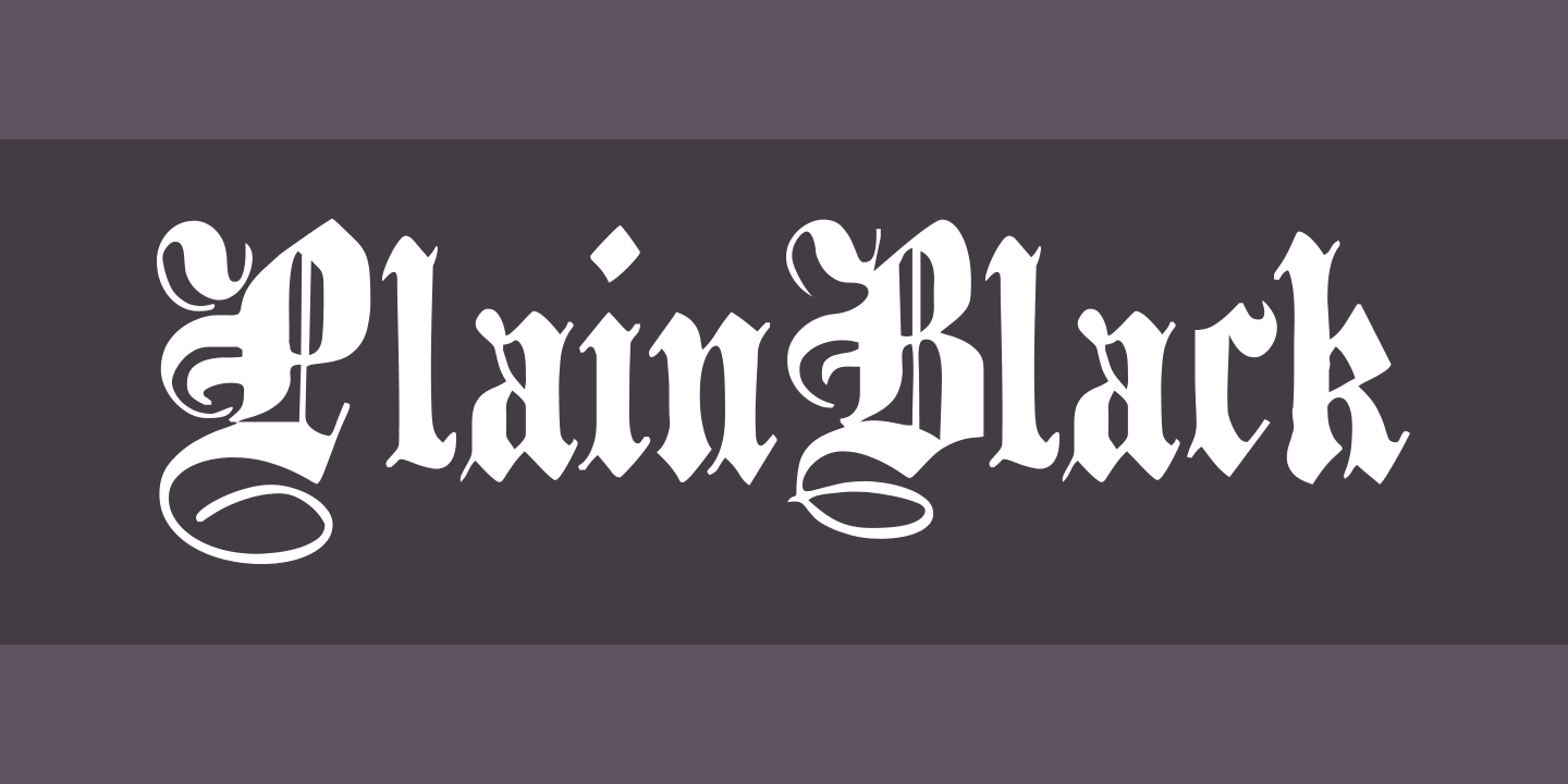 PlainBlack Font